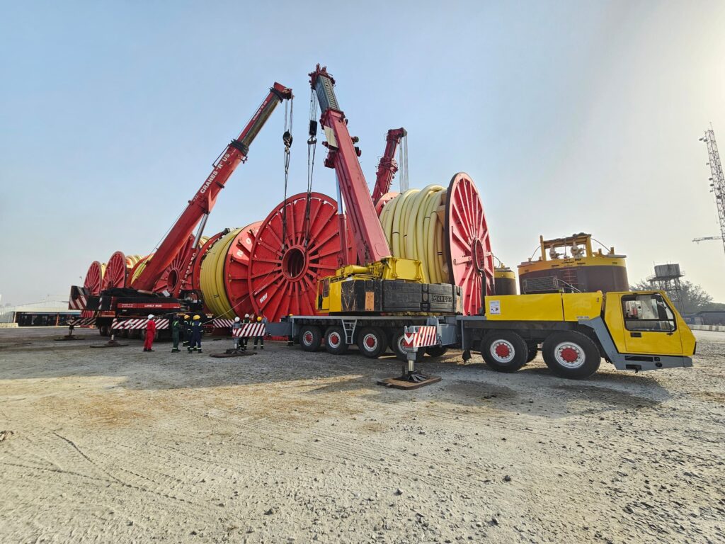 LIFTING & TRANSPORTATION OF 200-TON RIG CABLE DRUMS