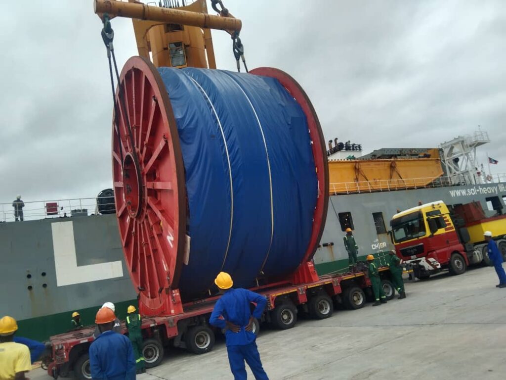 REELS – PROJECT PANTHER-LOADING OF 329 TON REEL DRUMS AND TRANSPORT FROM STORAGE AREA TO QUAYSIDE (Heavy Lift & Transport of 329T Reel Drums)